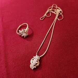 Elegant Gold and Silver Jewelry Set